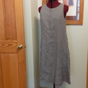 Gray linen dress